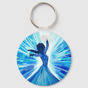 Hard plastic coaster key ring