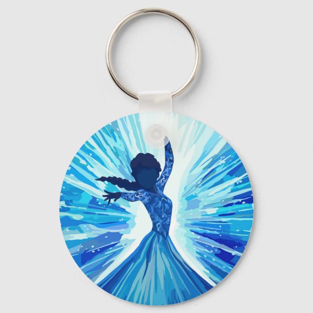 Hard plastic coaster key ring (Front)