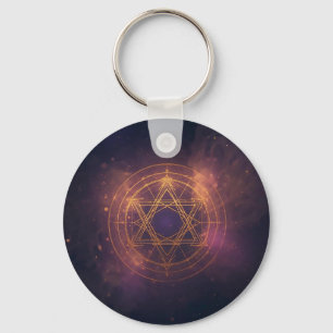 Hard plastic coaster key ring