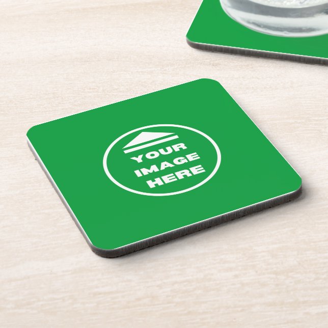Hard plastic coaster- Personalised -Add Image/Text Coaster (Left Side)