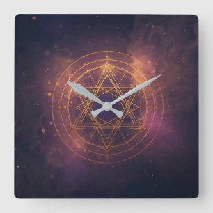 Hard plastic coaster square wall clock