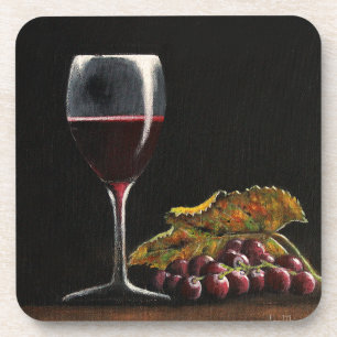 Hard plastic coaster Wine Glass