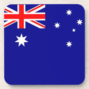 Hard plastic coaster with flag of Australia