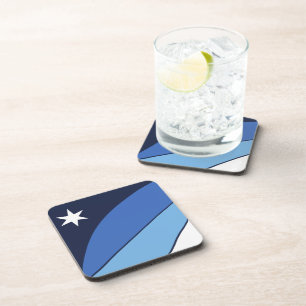 Hard plastic coaster with flag of Columbia, SC