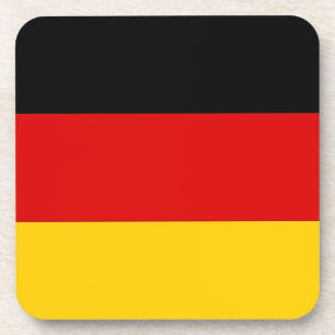 Hard plastic coaster with flag of Germany