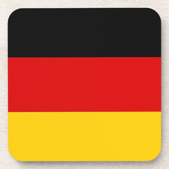 Hard plastic coaster with flag of Germany (Front)