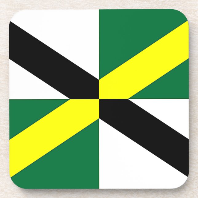 Hard plastic coaster with flag of Monterey, USA (Front)