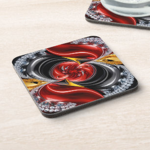 Hard plastic coaster with Germany Colours
