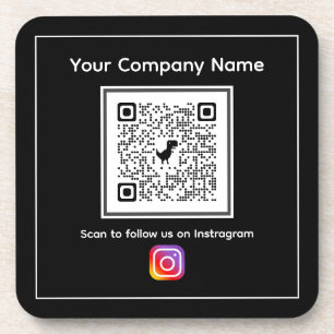 Hard Plastic Coaster with QR Code