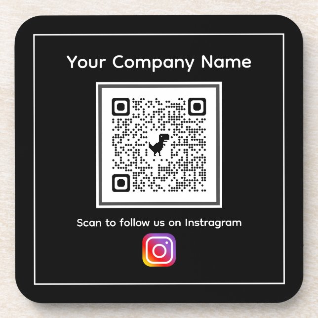 Hard Plastic Coaster with QR Code (Front)