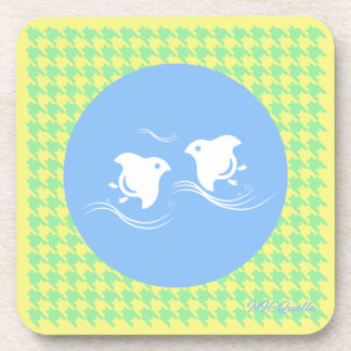 Hard Plastic Coasters Staggered to Waves