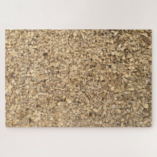 Hard prank joke wood chippings background jigsaw puzzle