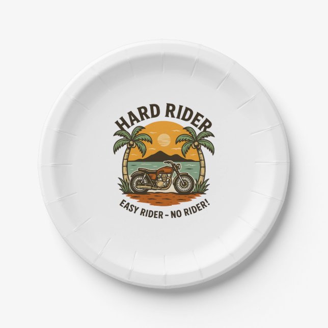 Hard Rider Summer Paper Plate (Front)