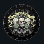 Hard Rock and Roll Skulls Guitars Dartboard<br><div class="desc">Hard Rock and Roll Skulls Guitars Dartboard</div>