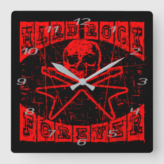 hard rock forever square wall clock