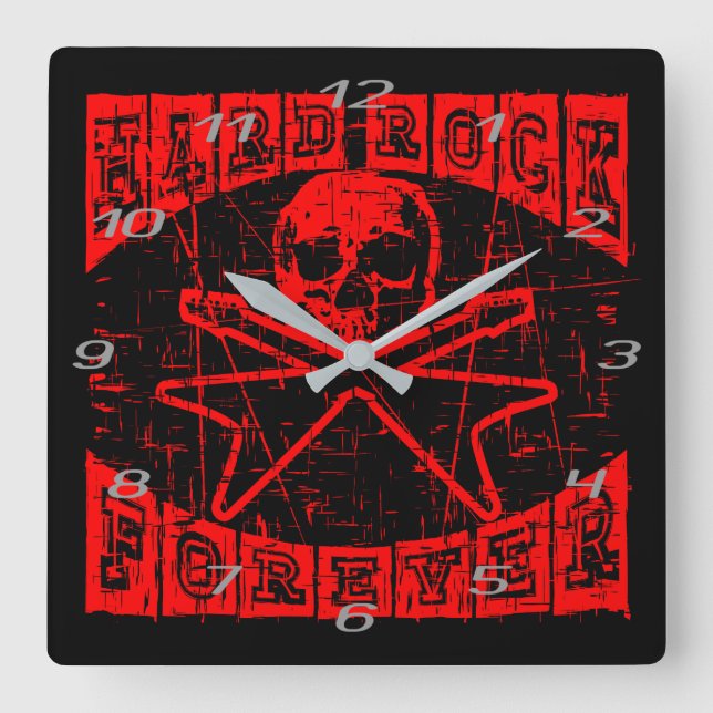 hard rock forever square wall clock (Front)