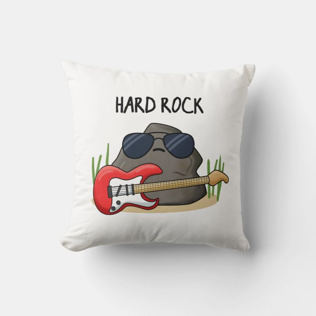 Hard Rock Funny Geology Music Pun  Cushion (Front)