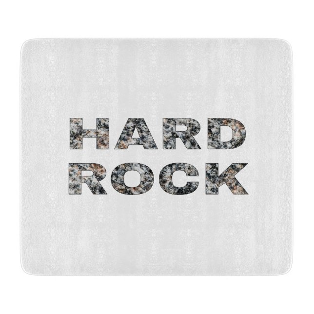 Hard Rock Granite Text Cutting Board (Front)