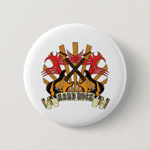 Hard Rock Guitars 6 Cm Round Badge