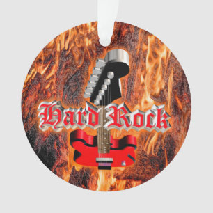 Hard rock into the fire ornament