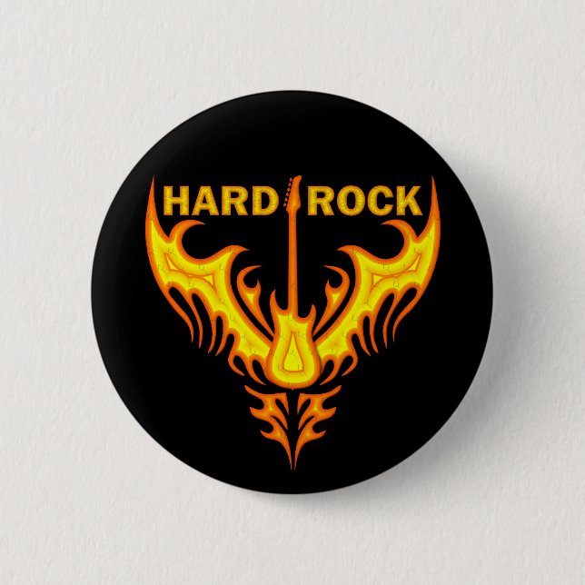 HARD ROCK WINGS 6 CM ROUND BADGE (Front)