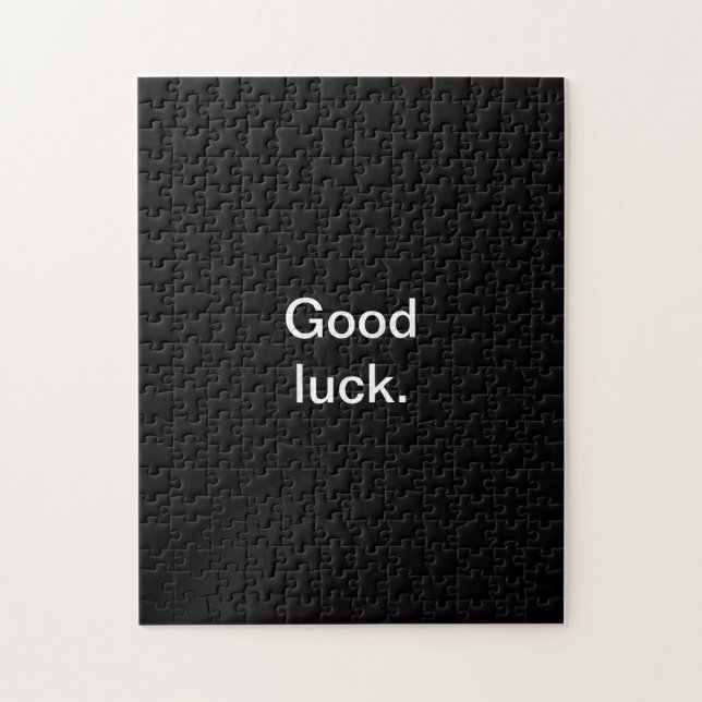 Hard Solid Colour Black and White Funny Difficult Jigsaw Puzzle (Vertical)