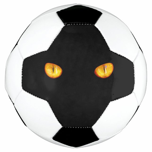 Hard Stare of Golden Bombay Cat Eyes Soccer Ball (Front)