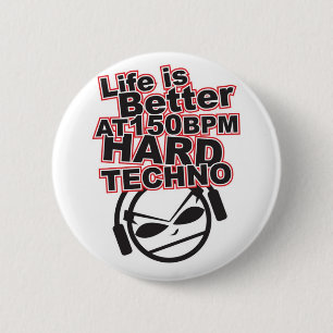 Hard-Techno-gavin-and-randys-music-taste-23744277- 6 Cm Round Badge