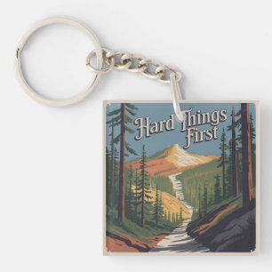 Hard Things First Key Ring