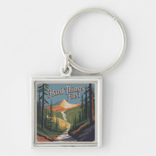 Hard Things First Key Ring