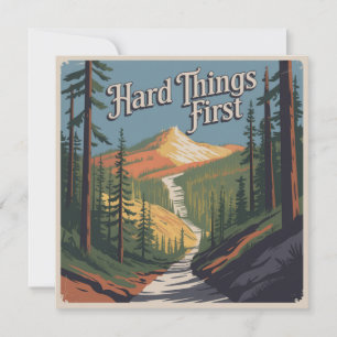 Hard Things First Thank You Card
