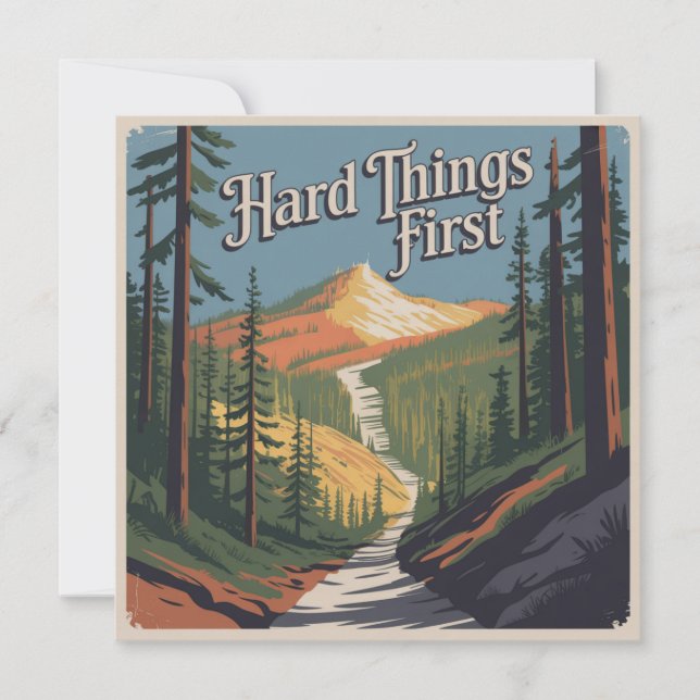 Hard Things First Thank You Card (Front)