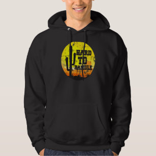 Hard To Handle  Plant Pots Cute Cactus Retro Vinta Hoodie