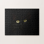 Hard To Solve Dark Cat Solid Black Puzzle<br><div class="desc">Hard to solve puzzle for those who love a true challenge. This is an almost solid black puzzle with only two cat eyes shining bright surrounded by darkness. Great for cat lovers and puzzle solving enthusiasts.</div>