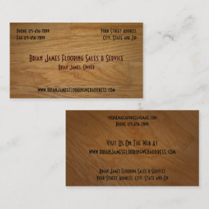 Hard Wood Flooring Sales Business Card