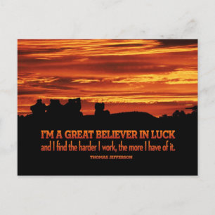 Hard Work and Luck Post Card