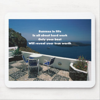 Hard work and success mouse pad