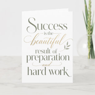 Hard Work Brings Success Promotion Congratulations Card