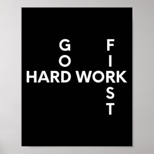 Hard Work, God, First Motivation Poster