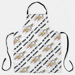 Hard Work Is In My DNA Molecular Biology Humour Apron