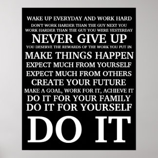 Hard Work Manifesto Poster