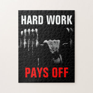 Hard Work Pays Off Bodybuilding Training Jigsaw Puzzle