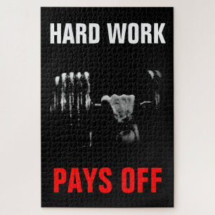 Hard Work Pays Off Bodybuilding Training Jigsaw Puzzle