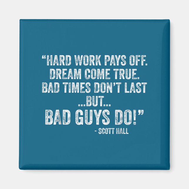 Hard Work Pays Off Dreams Come True Funny Quotes  Magnet (Front)