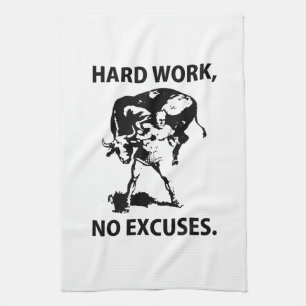 "Hard Work" Tea Towel
