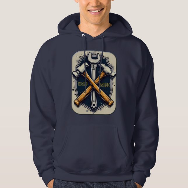 Hard Work Tools Worker Pride Labor Day Design Hoodie (Front)
