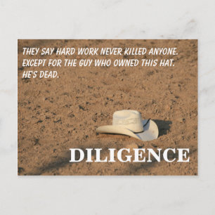 Hard work won't kill you (I promise) Postcard