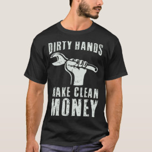 Hard Worker Blue Collar Wrench Mechanic Tool Manly T-Shirt