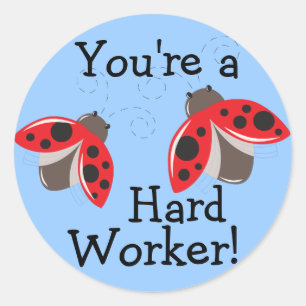 Hard Worker Reward Stickers - Ladybugs
