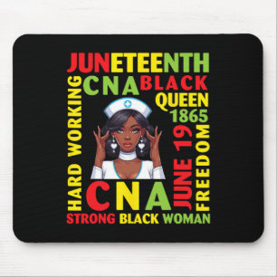 Hard Working Cna Black Queen Strong Black Woman Mouse Pad